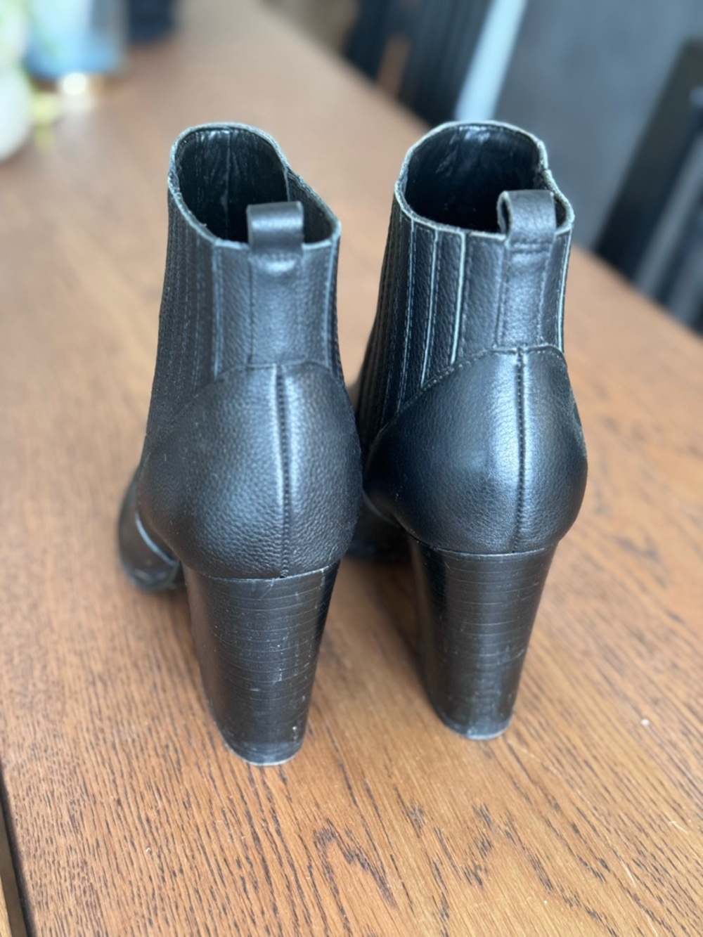 Marc Fisher Alva Black Leather Pointed Ankle Booties - Picture 2 of 8